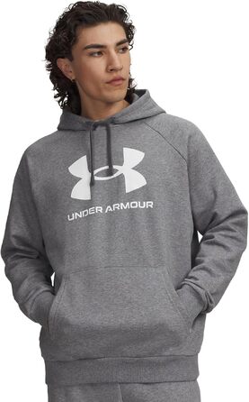 Чоловіча худі Under Armour Rival Fleece з логотипом, сіра (Castlerock Light Heather), розмір M