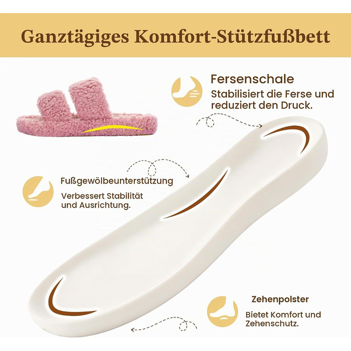 Жіночі м'які капці RockDove з ефектом пам'яті (Memory Foam), розмір 38/39 EU, колір старорожевий
