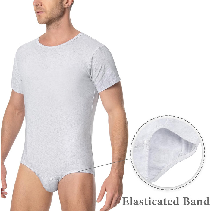 Комбінезон чоловічий Littleforbig з бавовни, вільний крій (Сірий, XS)