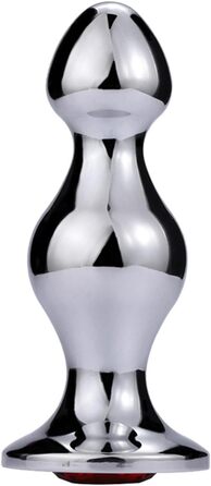 Анальний плагін Qodpxxi 3 Stile Extra Lang з металу з діамантовою основою. Стимулятор G-точки, масажер простати. Іграшки для дорослих для чоловіків та жінок.