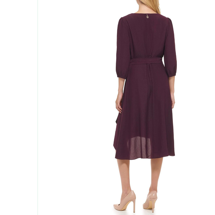 Сукня трапеція Tommy Hilfiger довгий рукав, фіолетовий (Aubergine) 36