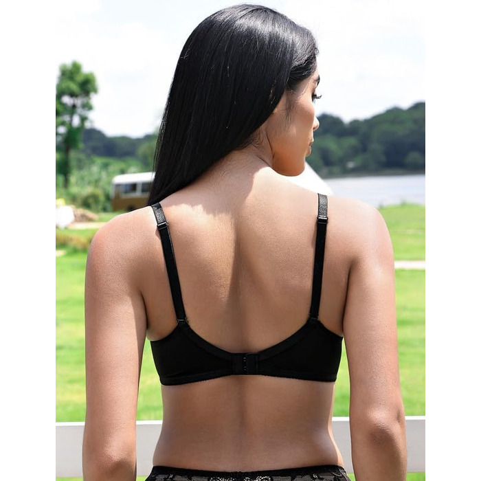 Балконний бюстгальтер Deyllo з пуш-ап та кісточками, мереживний Dirndl, великі розміри, м'які чашки, Bralette, глибокий виріз, чорний, 90B