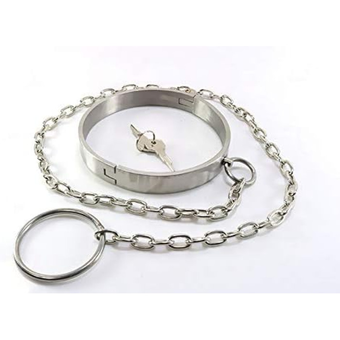 ZWFUN О-подібне намисто-ошейник для БДСМ, фетиш-іграшка для дорослих, срібло, для жінок, чоловіків, пар (L:13.8cm)