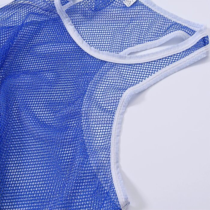 Чоловіча футболка BIATWOWR прозора, без рукавів, тонкий мускульний пуловер, майка, темно-синій, розмір L