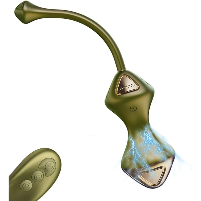 Електричний анальний вібратор Beckenbodentrainer для жінок з 5 рівнями шоку та 7 режимами вібрації, стимулятор для парубочків, тренажер м'язів тазу (зелений)