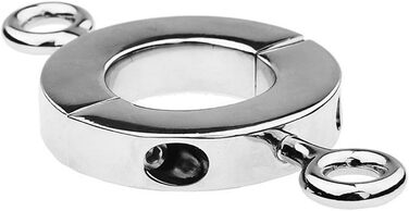 Металевий кільце для статевого члена з шкіряними наручниками, розтягувач яєчок, вага для яєчок, для чоловіків. Іграшки для дорослих, BDSM, Бондаж