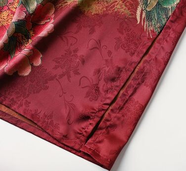 Жіночий халат-кімоно Ledamon: довгий, квітковий, бордовий (один розмір)