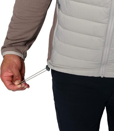 Чоловічий гібридний жилет Columbia Powder Pass Hybrid Vest, Flint Grey/Iron, розмір M