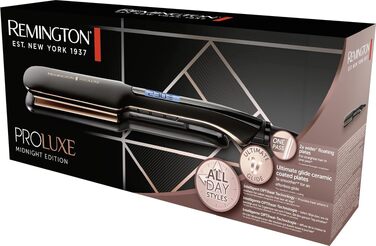 Випрямляч для волосся Remington PROluxe Midnight S9100B з керамічними пластинами 110 мм та OPTIheat, 150-230°C