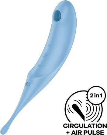 Satisfyer Twirling Pro - вібратор для клітора з ефектом тину, блакитний | 11 програм тину та 12 вібрацій | З дружній до тіла силікон