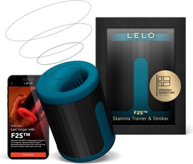 LELO F2S Ausdauertrainer: Масажер для чоловіків з App, 14 режимів та AI, блакитний