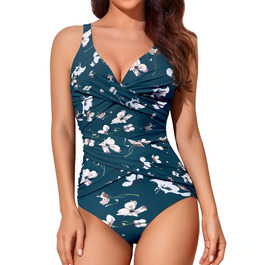 колір: темно-зелений з квітковим малюнком