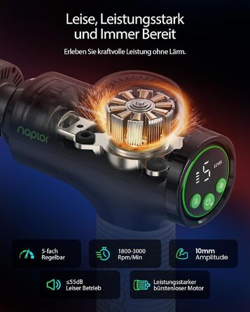 Перкусійний масажер Naplor Massage Gun з функціями підігріву та охолодження для м'язів