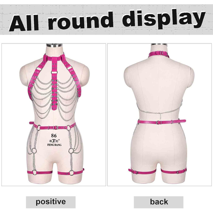 Жіночий комплект: тілесний ланцюжок, ланцюжок на стегна, стрінги, панталони-підтяжки