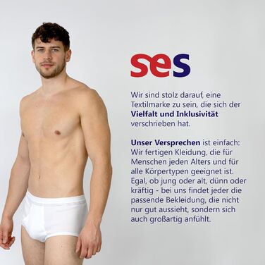 Чоловічі труси SES Feinripp, 5 шт. в упаковці, бавовна 100%, розмір S-4XL, білі