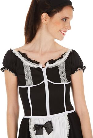 Костюм покоївки Dressforfun Tectake: сексуальний наряд з декольте, включає пов'язку на голову та панчохи (XL)