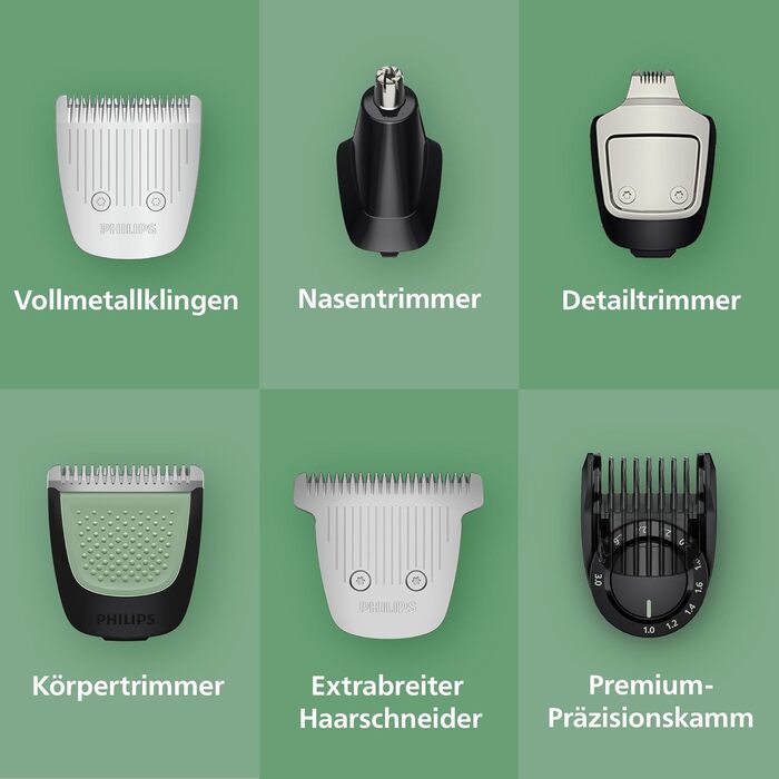 Тример Philips Multigroom 7000 MG7962/30 19-в-1 для обличчя, волосся та тіла, з самозатовчуваними лезами та 26 налаштуваннями довжини (0,5-20 мм)