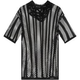 Чоловіча футболка з сітки, прозора, з короткими рукавами та капюшоном, Streetwear, спортивна, чорна