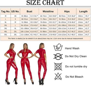 Костюм-комбінезон FEOYA з лакованої шкіри для жінок, облягаючий, червоний, з блискавкою спереду