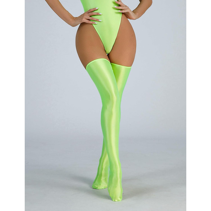 Чулки-гольфи FEOYA, еластичні, з ефектом вологого блиску, без швів, надколінні, для танців, вечірок, клубу, костюмів, універсальний розмір