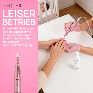 Електричний апарат для манікюру та педикюру NÉONAIL Mini USB Nail Drill 12W — професійний фрезер для нарощених нігтів та видалення мозолів