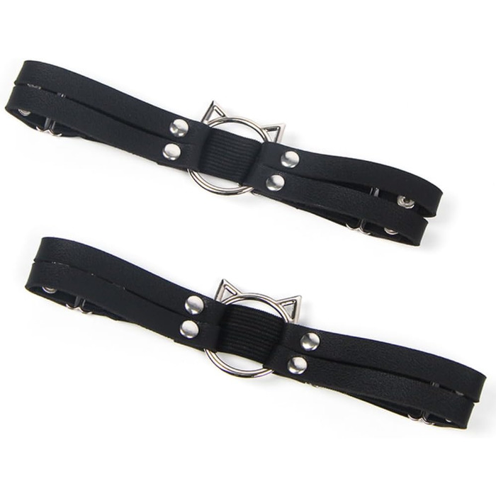 Чорні набедрені стрічки для панчіх Ohyeah (2 шт.), універсальний розмір, готичний стиль