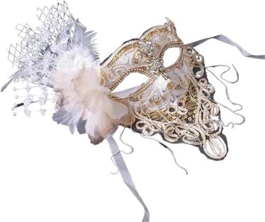 Маска для сцени AYWTIUN Золоті кінчики - повна маска для обличчя, для вокалістів