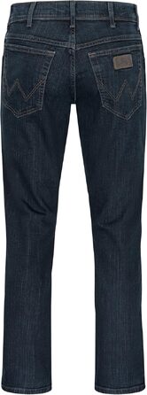 Чоловічі джинси Wrangler Texas Regular Fit Stretch — прямі денімові штани з бавовни, Blue Black