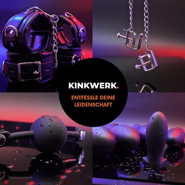 Маска для БДСМ з дildo-запором KINKWERK | Маска ізоляції з PU-шкіри для чоловіків та жінок | Чорний колір
