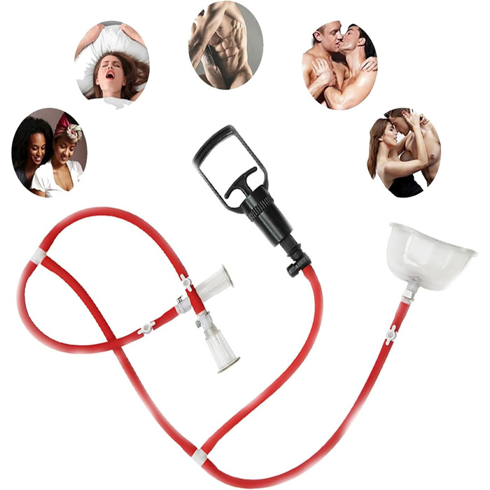 Вакуумний масажер для стимуляції грудей та клітора з помпою, для початківців та досвідчених користувачів