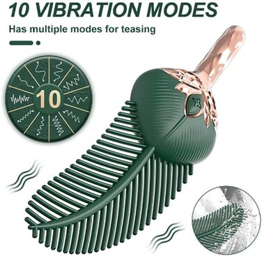 Вібратор Jinqian Mini-Federvibrator для жінок: набір вібраторів з 10 режимів, масажер G-точки, ніпелів та клітора. Іграшки для дорослих, для пар