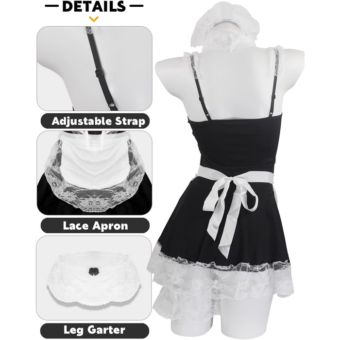 Костюм косплею Paloli Maid для жінок, розмір L-XL