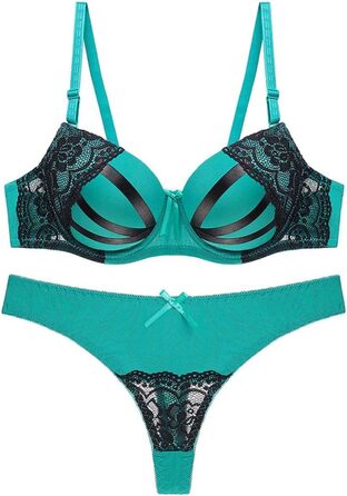 Сексуальна жіноча білизна: комплект з мереживом, V-подібний виріз, push-up, бежевий, Китай, розмір 42