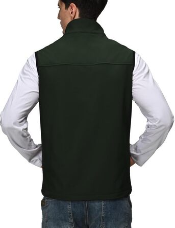 Чоловічий легкий жилет Softshell з флісовим підкладом, спортивний жилет-бодівормер для бігу, походів та роботи, колір зелений (3XL)