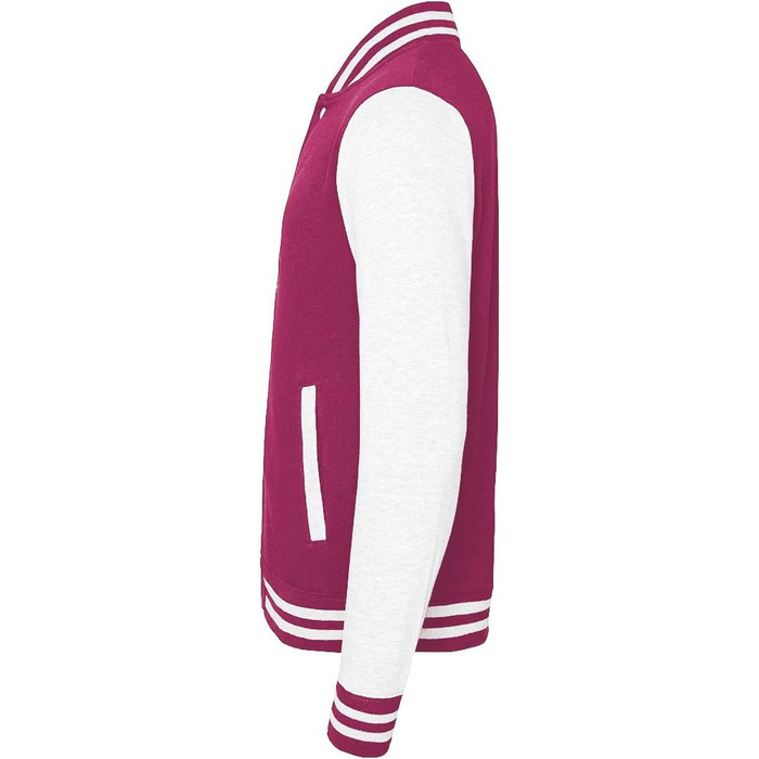 Чоловіча куртка-бомбер Varsity Jacket Just Hoods by AWDis, чорна/вугільна (XXL)