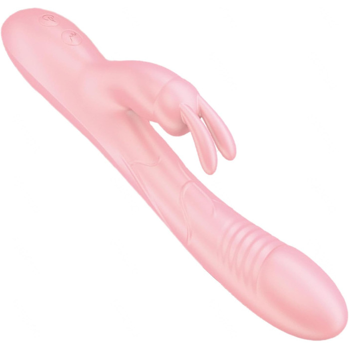Вібратор для жінок Klitoris та G-точка, Rabbit Silikon, 10 режимів, для пар, реалістичний секс-іграшка, рожевий