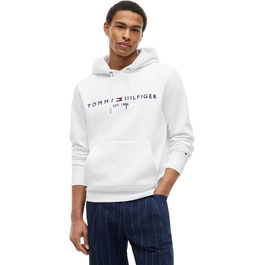 Чоловічий худі Tommy Hilfiger з капюшоном та логотипом, білий (розмір M)
