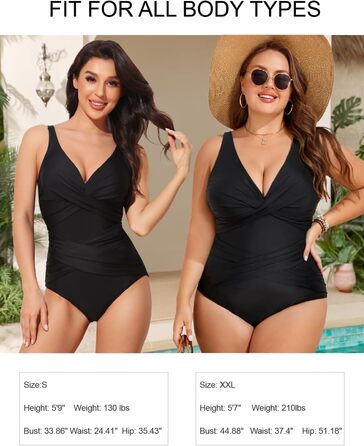 Світшот жіночий Smismivo Badeanzug Push Up з ефектом шортів, чорний XL