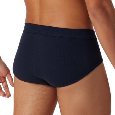 Труси чоловічі Schiesser з вирізом, тонкий ребристий трикотаж, білі, 4 штуки в упаковці, розмір L, блакитний (815)