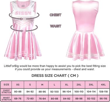 Рожевий боді-комбінезон LittleForBig Sissy з атласу, без рукавів, розмір XL
