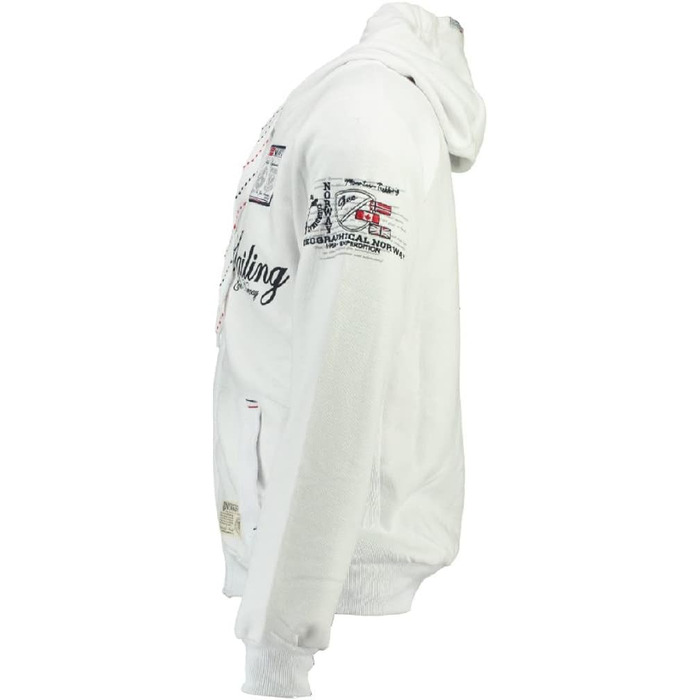 Чоловічий світшот Geographical Norway Fighter білого кольору, розмір 3XL