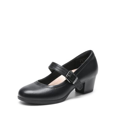 Жіночі туфлі Mary Jane DREAM PAIRS на масивному високому каблуку, класичні чорні pumps для вечірніх суконь (розмір 41 EU, чорний)