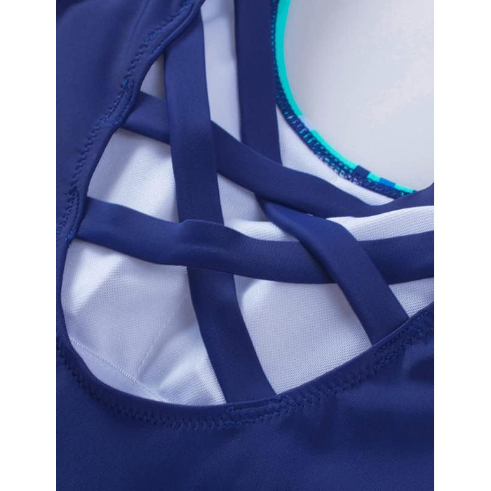 Світшот Bsubseach для жінок, корегуючий животик, купальник з перехресною спинкою (XL, синій)