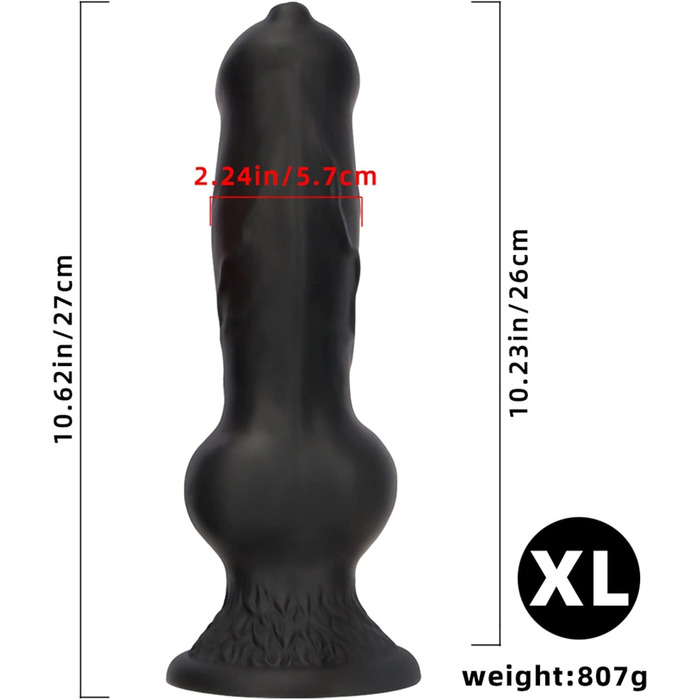 Анальний пробка-дилда з силікону у вигляді вовка для чоловіків та жінок, різні розміри (XS/S/M/L/XL), стимуляція G-Spot та простати