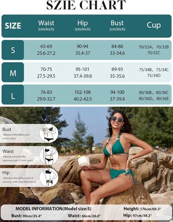 Сексуальний жіночий купальник-бікіні Triange з шнурівкою, двокомпонентний, з push-up та мереживом, Tanga, блакитно-зелений, XL