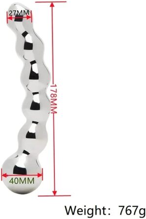 Анальний пробка з нержавіючої сталі, подвійний великий розмір, анальний стимулятор, масажер простати, іграшка для дорослих