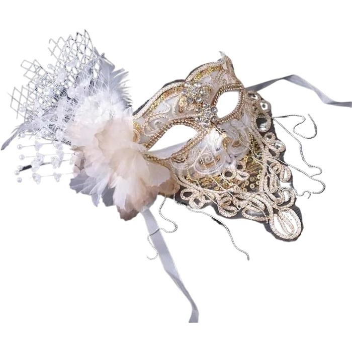 Маска для сцени AYWTIUN Золоті кінчики - повна маска для обличчя, для вокалістів