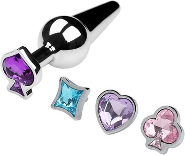 Анальний плаґ для чоловіків та жінок, нержавіюча сталь, XXL, з кришталевими основами. Іграшки для секс-фетишу, SM, мастурбації. Підходить для пар, початківців.