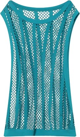 Чоловіча майка з сіткою та смугами, прозора сітка, без рукавів, з вирізами, прозора білизна, зелена M