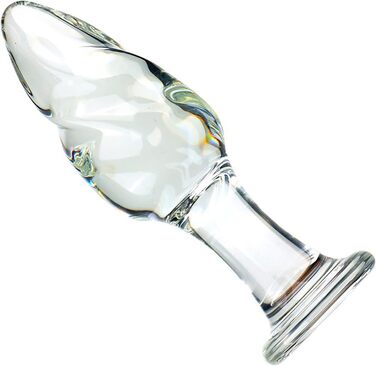 Скляний анальний плагін ScreaAss з спіраллю, набір 5 розмірів (31/35/40/50/60 мм), прозорий, для жінок та чоловіків